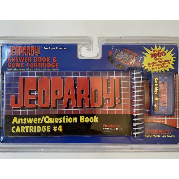 Vintage 1995 Tiger Electronics Jeopardy LCD Game Cartridge #4 Brand New - Picture 3 of 4